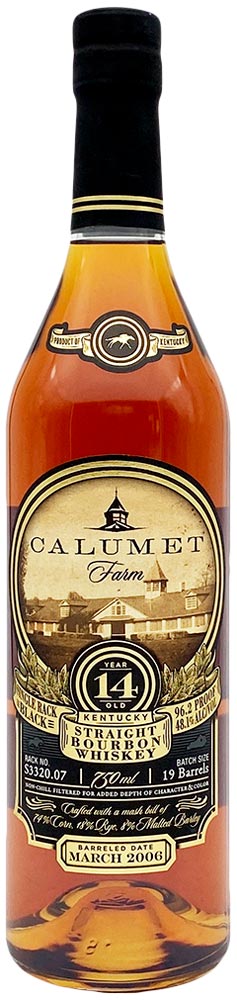 Calumet Farm 14 Year Old Single Rack Black Bourbon Whiskey