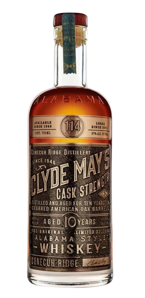 Clyde Mays 10 Year Old Cask Strength Alabama Style Whiskey