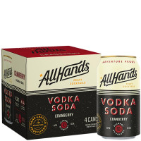 All Hands Vodka Soda Cranberry 4 pack
