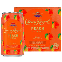 Crown Royal Peach Tea Whisky Cocktail 4-Pack