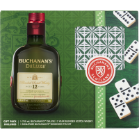 Buchanan's DeLuxe 12 Year Old Blended Scotch Whisky with Tin Domino Set