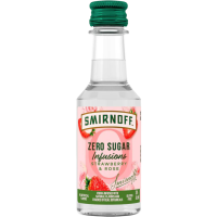 Smirnoff Zero Sugar Infusions Strawberry & Rose Vodka (50mL)