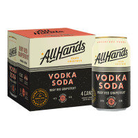 All Hands Vodka Soda Ruby Red Grapefruit 4 Pack