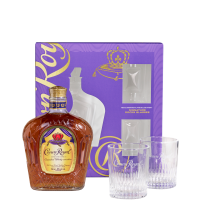 Crown Royal Blended Canadian Whisky with Glasses