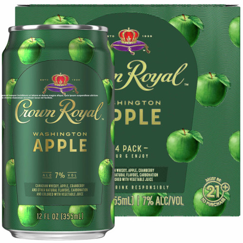 Crown Royal Washington Apple Whisky Cocktail 4-Pack: Buy Now | Caskers