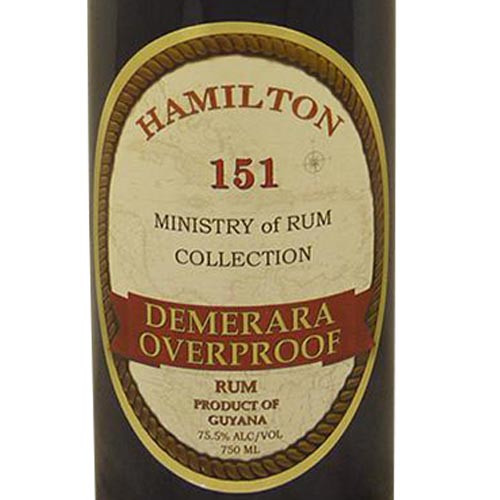 Hamilton 151 Demerara Overproof Rum : Buy Now | Caskers