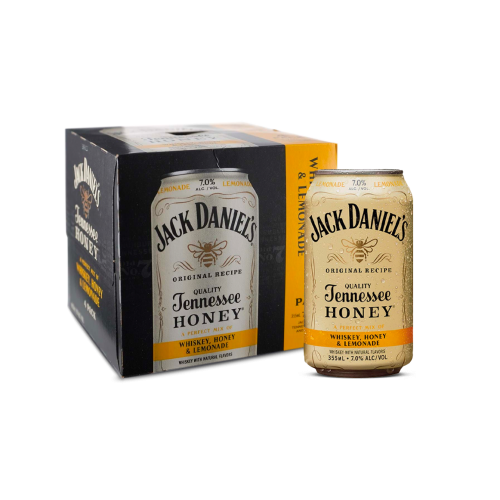 Jack Daniel's Whiskey, Honey & Lemonade 4-Pack (1.42L) | Caskers