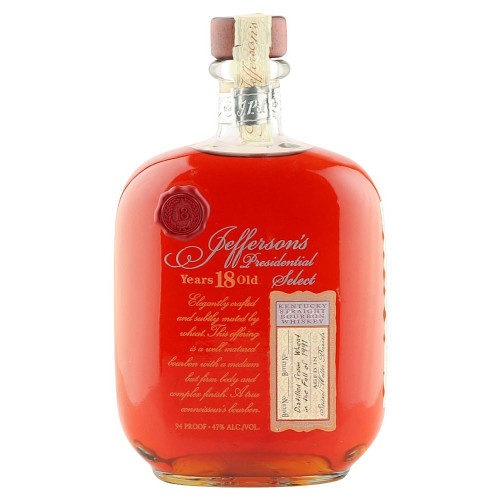 Jefferson's Presidential Select 18YO Bourbon Whiskey | Caskers