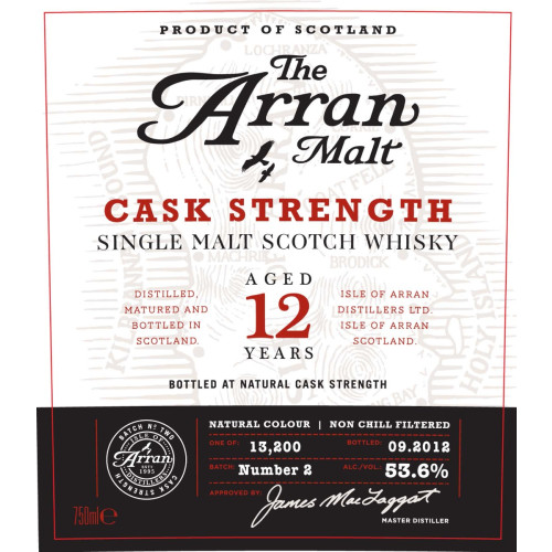 The Arran 12YO Cask Strength Single Malt Scotch Whisky | Caskers