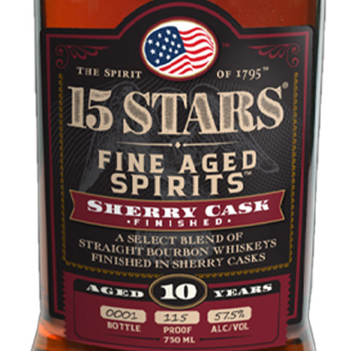 15 Stars Sherry Cask Finished 10YO Straight Bourbon Whiskey