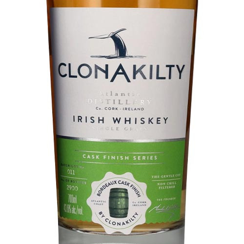 Clonakilty Cask Finish Series Bordeaux Cask Finish Irish Whiskey