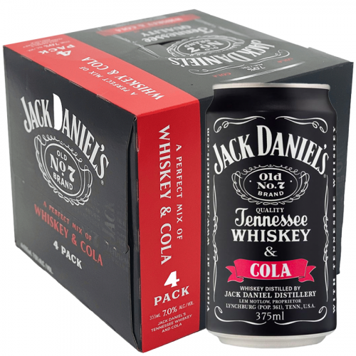 Bueno Armonioso hoja Jack Daniel's Whiskey & Cola 4-Pack: Buy Now | Caskers