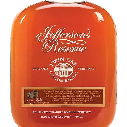 【日本未入荷】バーボン Jefferson's Reserve Twin Oak Jeffersons Reserve Twin Oak 750ml - Luekens Wine & Spirits