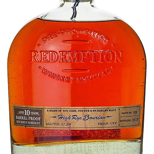 Redemption 10yo Barrel Proof High Rye Bourbon Whiskey Caskers