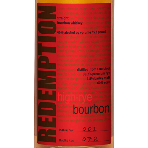 Redemption High Rye Straight Bourbon Whiskey Buy Now Caskers