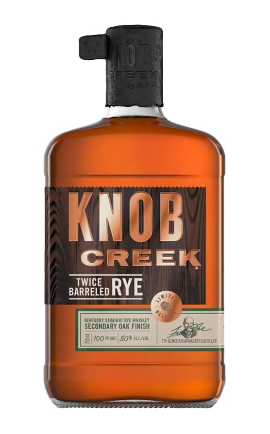 Knob Creek Twice Barreled Straight Rye Whiskey