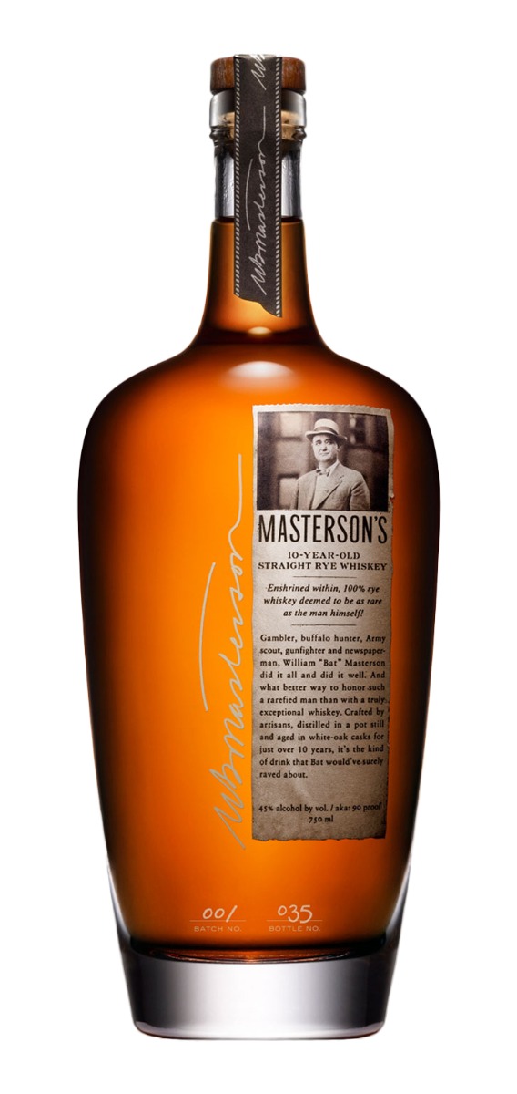 Mastersons 10 Year Old Rye Whiskey Barrel Finished in American Oak