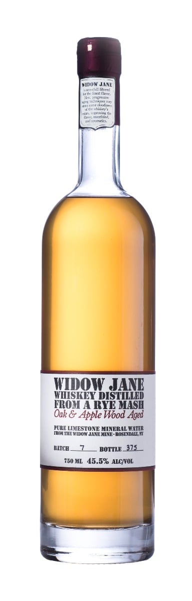 Widow Jane Distilled from a Rye Mash American Oak and Apple Wood Aged Whiskey